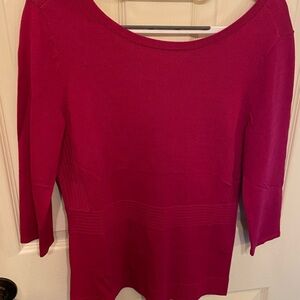 Women's Hot Pink 3/4 Sleeve Shirt